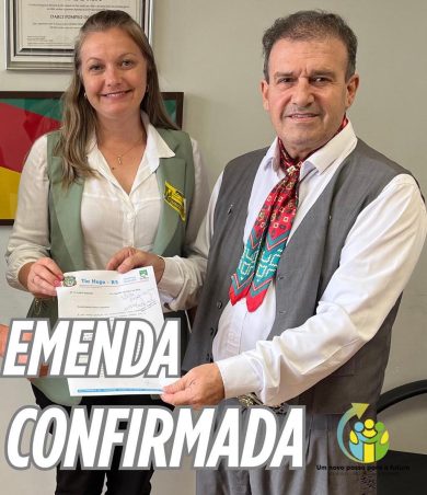 Tio Hugo recebe indicação de emenda parlamentar no valor de R$ 200 mil do Deputado Federal Pompeo de Mattos