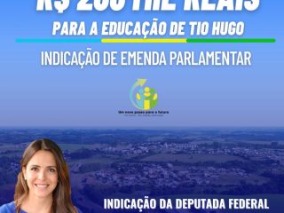 Tio Hugo recebe indicação de emenda parlamentar de R$ 200 mil da Deputada Federal Any Ortiz