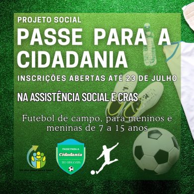 Inscrições abertas para o projeto social “Passe para a Cidadania”
