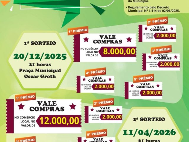 NOTA PREMIADA ESTÁ DE VOLTA!! Você ganha prêmios e fortalece o comércio local