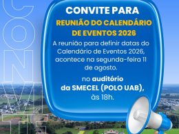 Convite para reunião do Calendário de Eventos 2026