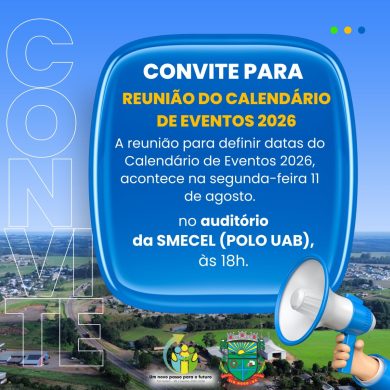 Convite para reunião do Calendário de Eventos 2026
